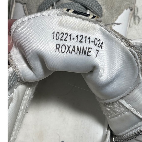 SHU SHOP Roxanne White Leather Suede Star High Top Zip Sneakers Size 7 - Picture 7 of 8